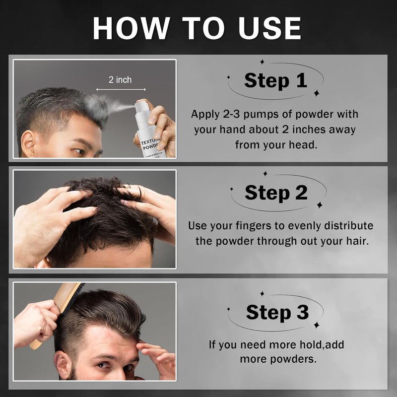 Hair Styling Powder | Lightweight Volumizing Texture Spray for Men & Women - Matte Finish, Ideal for Short to Medium Hair