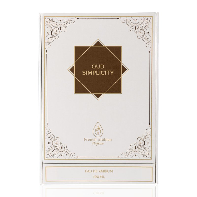 French Arabian Perfumes Oud Simplicity 100ml Oud Perfume for Women and Men Long-lasting Oud Rose, Sandalwood and Vanilla Scent