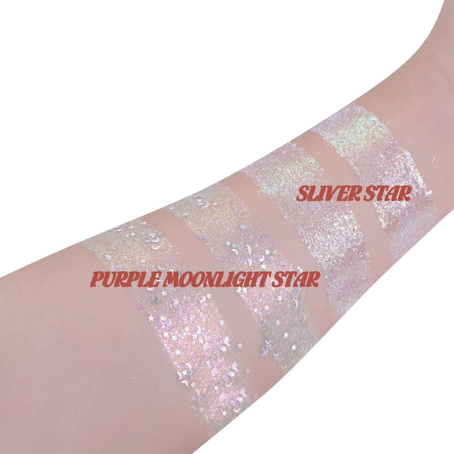ONLYBETTER Face and Body Glitter, Makeup Paint for Eye Lip Hair, Festival Rave Accessories, Safe for Face, Easy Application & Removal, Silver