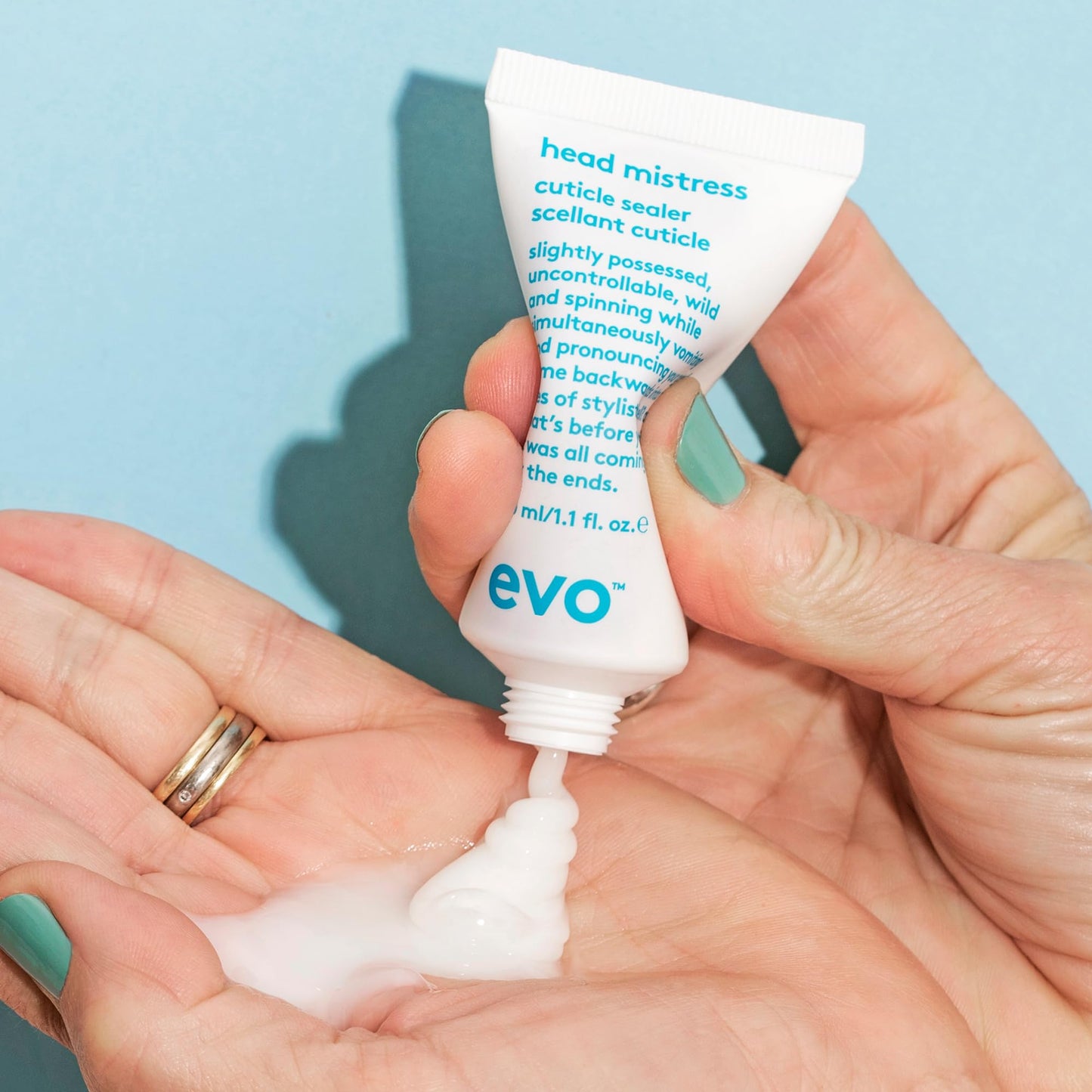 EVO Head Mistress Multi-Purpose Hair Styling Cream for All Hair Types - Anti Frizz, Blow-Dry Heat Protectant - 5.07 fl oz