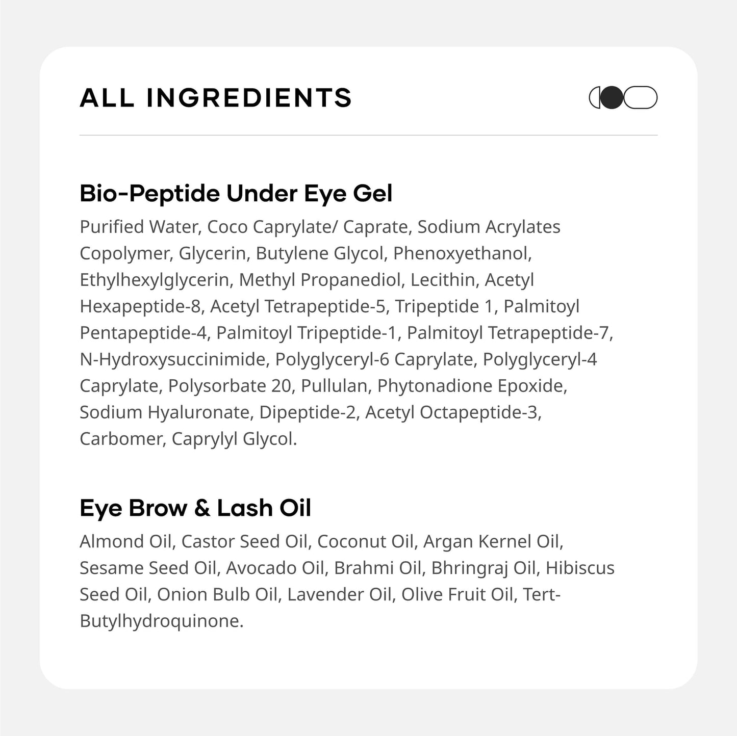 Cureskin Eye Care Combo | Lash & Brow Oil + Peptide Under Eye Gel | Dark Circle Cream & Lash Growth Serum for Men & Women