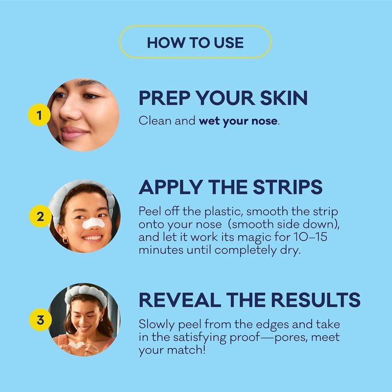 Bioré Witch Hazel Blackhead Remover Pore Strips - Ultra Strength, C-Bond Technology, 18 Count | Oil-Free & Non-Comedogenic