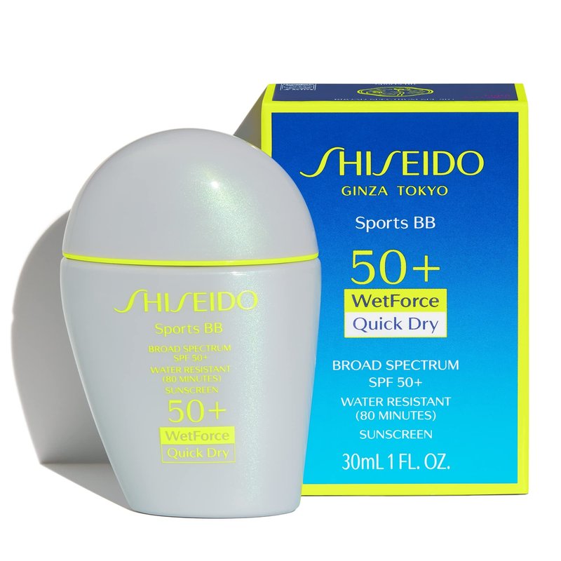 Shiseido Sports BB Cream SPF 50+ Sunscreen, Medium - 30 mL - Quick-Dry, Non-Sticky Formula for Natural, All Day Finish - Perspiration, Water & Transfer Resistant - Non-Comedogenic