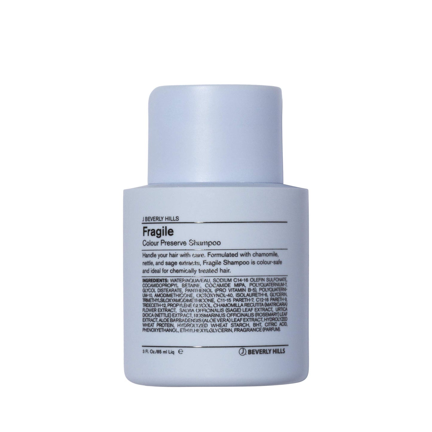 J Beverly Hills Blue Fragile Colour Preserve Shampoo with Sage Oil to Brighten Color, (3 Oz, 12 Oz, 32 Oz)