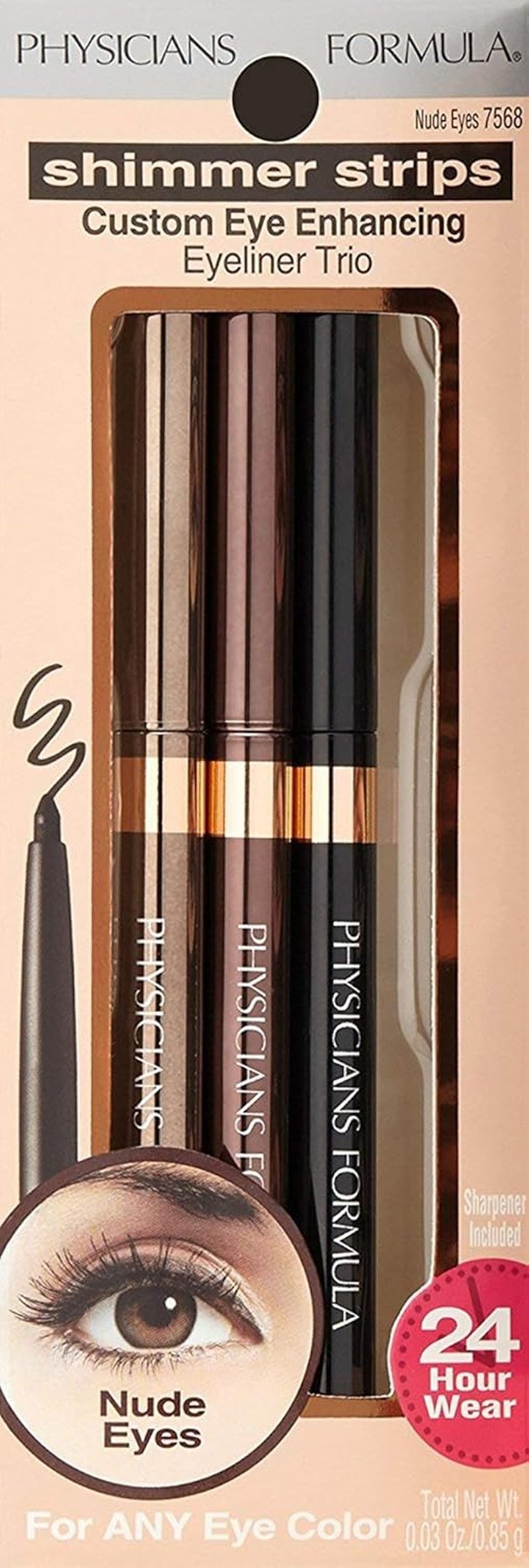 Shimmer Eyeliner Pencil Set - Custom Eye Enhancing Trio | Black, Dark Brown, Brown