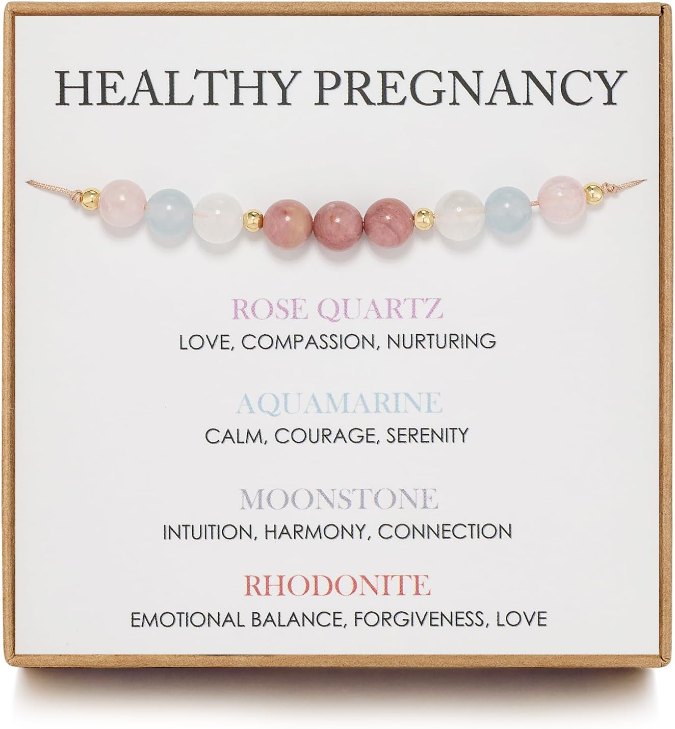 Moonstone Bracelet for Pregnancy | Hope Bracelet Gift for First-Time Moms | Spiritual Jewelry for Mothers Day & Christmas