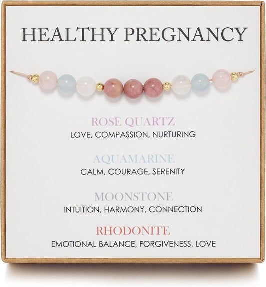 Moonstone Bracelet for Pregnancy | Hope Bracelet Gift for First-Time Moms | Spiritual Jewelry for Mothers Day & Christmas
