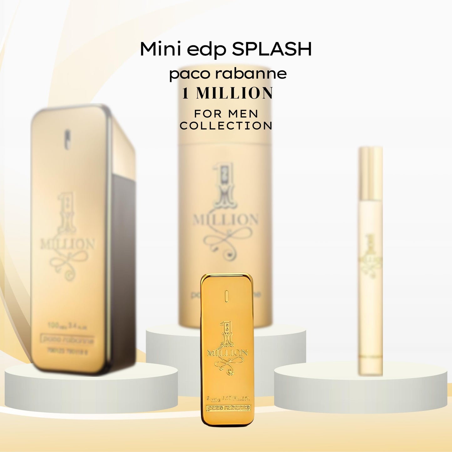 paco rabanne 1 Million Perfume For Men Mini EDT Splash 0.17 Fl Oz