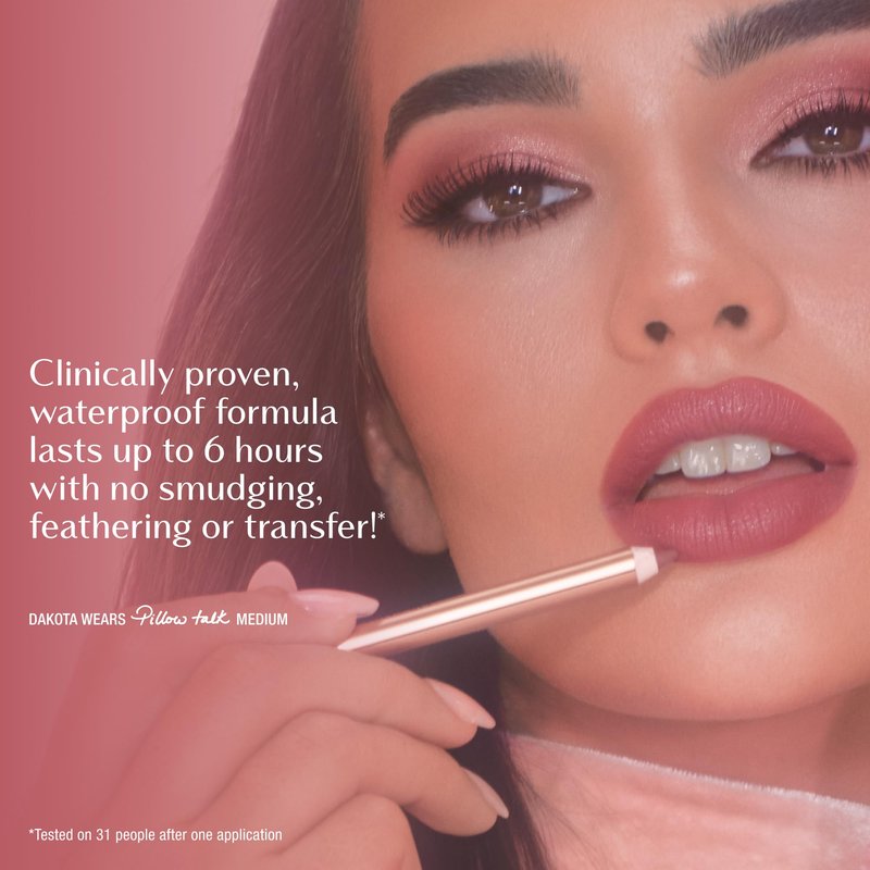 Charlotte Tilbury Lip Cheat Lip Liner Pencil - Gives Lips a Fuller-Looking, Defined Pout - Enriched with Jojoba Oil & Hyaluronic Acid - Waterproof, Smudge-Proof & Transfer-Proof - 90's Pink