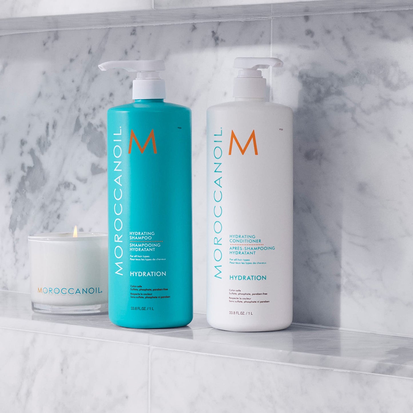 Moroccanoil Hydrating Shampoo and Conditioner Bundle, 33.8 Fl. Oz. Set