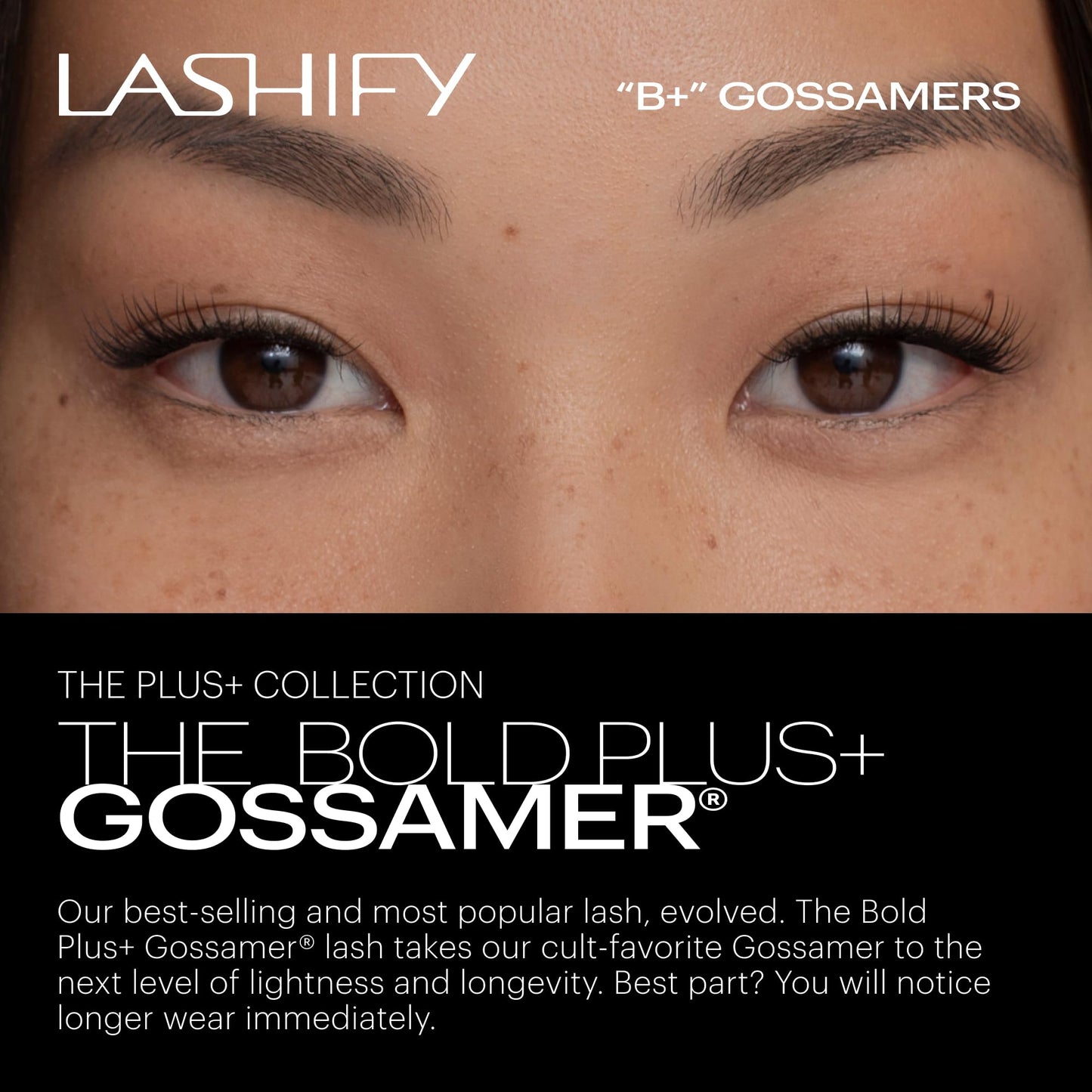 Lashify Bold Plus+ 8mm Gossamer Eyelash Extensions Refill in Black, Easy DIY False Lashes for the Most Delicate, Natural and Long Lasting Look