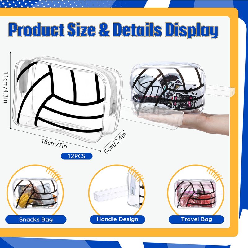 Meanplan 160 Pcs Volleyball Party Favors Volleyball Team Gifts Set Sports Accessories Include Cosmetic Bags Bracelets Hair Ties Hairbrushes Compact Mirrors Stickers for Sports Party Supplies