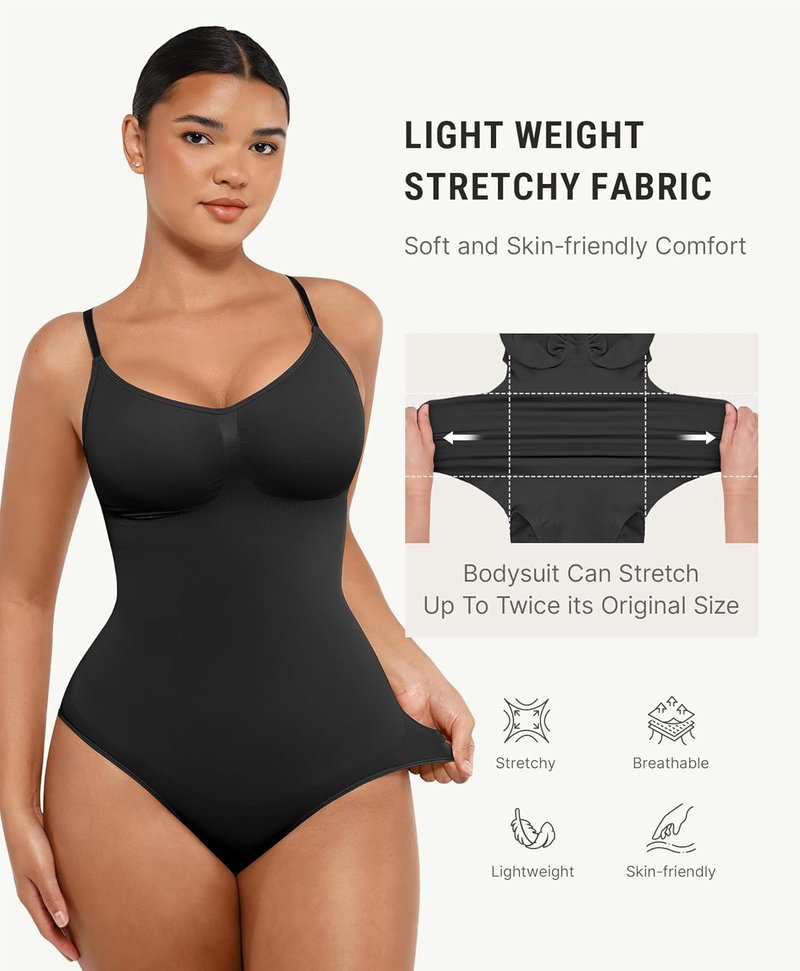 Shapewear Bodysuit for Women - Tummy Control Seamless Body Shaper | Waist Snatching Design