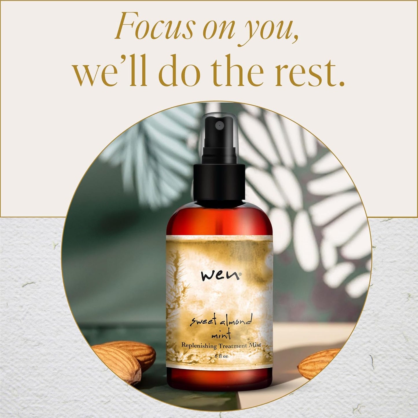 WEN by Chaz Dean Sweet Almond Mint Straightening Smoothing Gloss - 1 Fl. Oz | Frizz Control & Shine