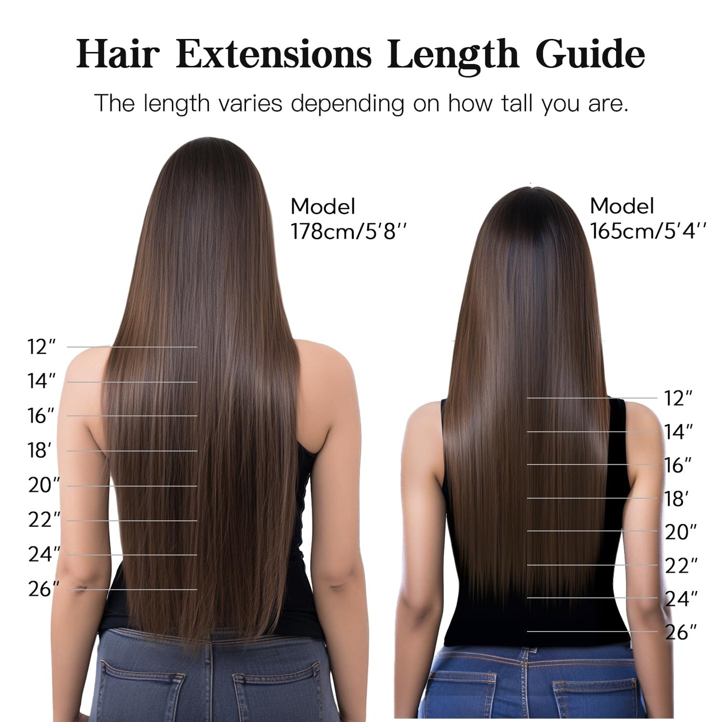 HOTBANANA Human Hair Clip in Hair Extensions, Dark Brown 120g Clip in Hair Extensions Real Human Hair Straight Remy Hair Clip in 18 Inch 7pcs