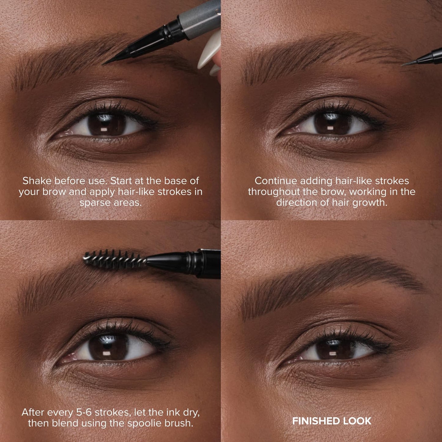 Anastasia Beverly Hills Microstroke Brow Pen - Waterproof Long-Wear Liquid Brow Definer with Superfine Brush Tip for Full-Looking Brows - Chocolate