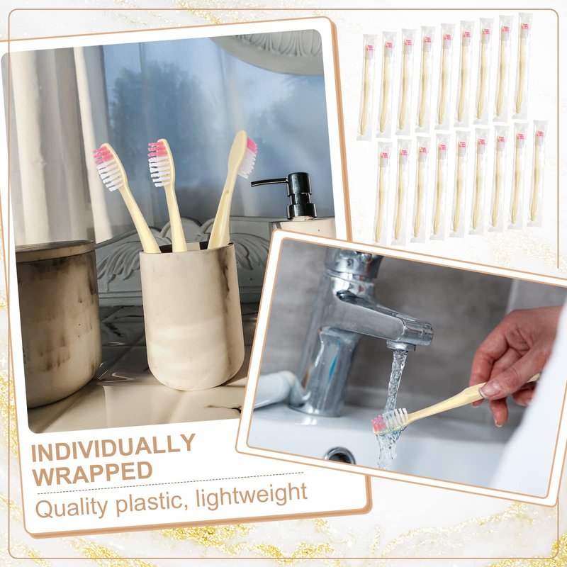 Tanlade 800 Pcs Disposable Toothbrush Bulk Individually Wrapped Manual Soft Bristle Disposable Toothbrushes Bulk Travel Toothbrushes for Adults Kids Homeless Hotel Guest Rooms Camping Office