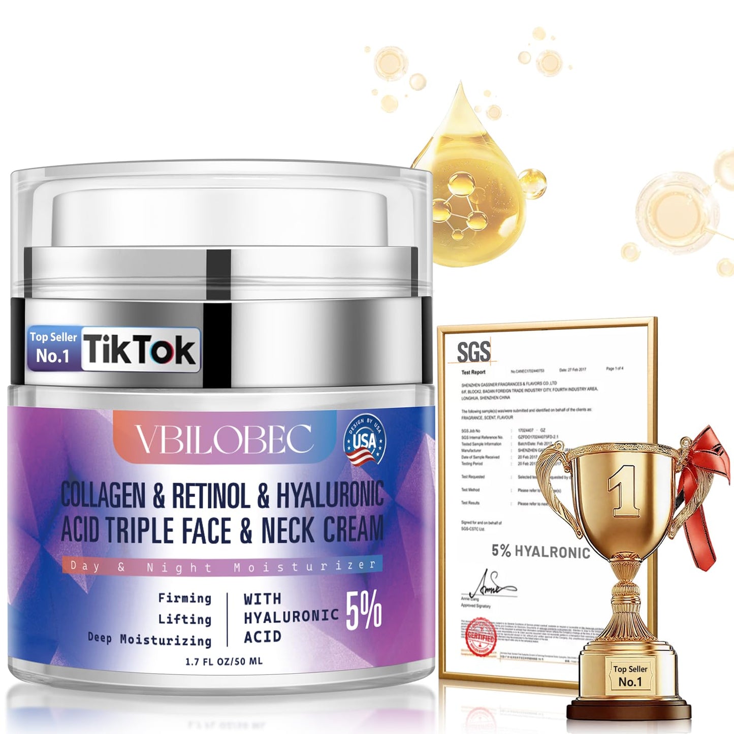 2025Latest Neck Firming Cream:[30+ SGS Certified][Used by Over 1M Fans]Anti-aging Neck & Face Tightening Cream,Lifting Moisturizer & suitable for face,neck and upper chest,1.7 fl oz.for Women&Men,2PC