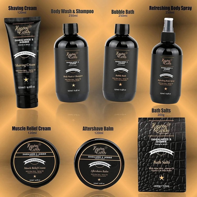 Mens Valentines Gifts Spa Gift for Men Bath and Body Spa Basket