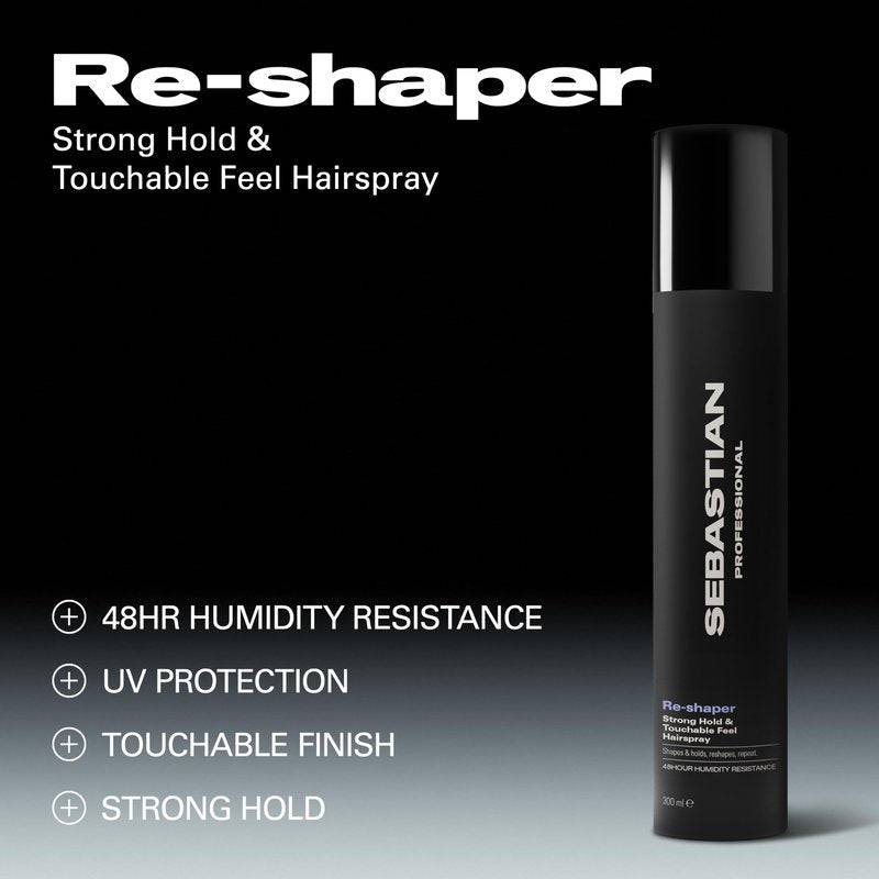 Sebastian Professional Re-Shaper Hairspray | Humidity Resistant-Strong, Firm Hold | 10.6 oz | Packaging May Vary