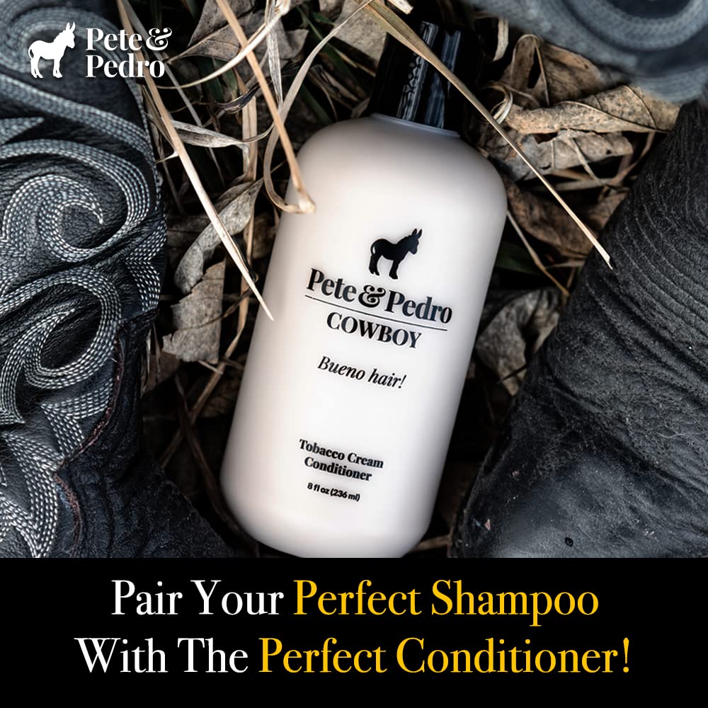 BOLD Bourbon Scented Shampoo & Cowboy Tobacco Conditioner Combo - Rich Daily Hair Care for Men | Fuller, Thicker, Healthier Hair | 8.5 oz Each