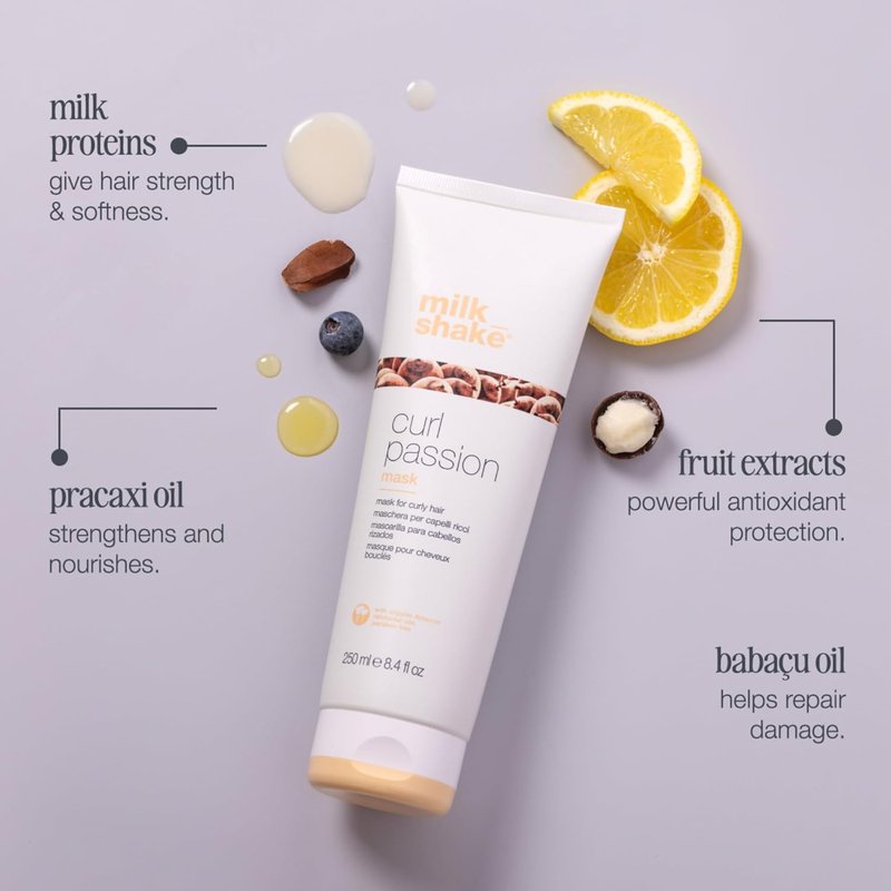Curl Passion Mask - Nourishing Hydrating Treatment for Frizzy Curly Hair | 8.8 oz