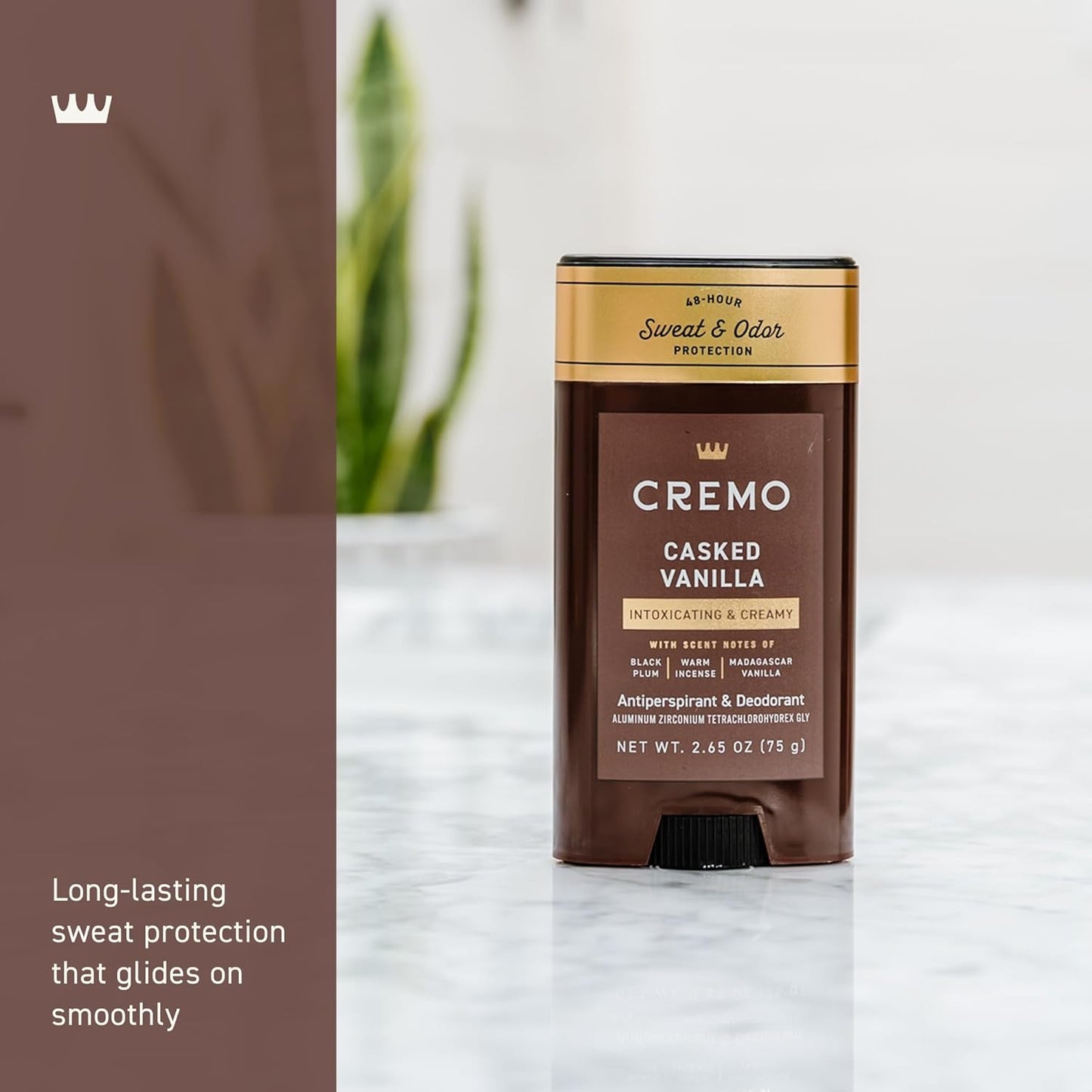 Cremo Deodorant for Men - 48-Hour Sweat & Odor Protection | Long-Lasting Freshness