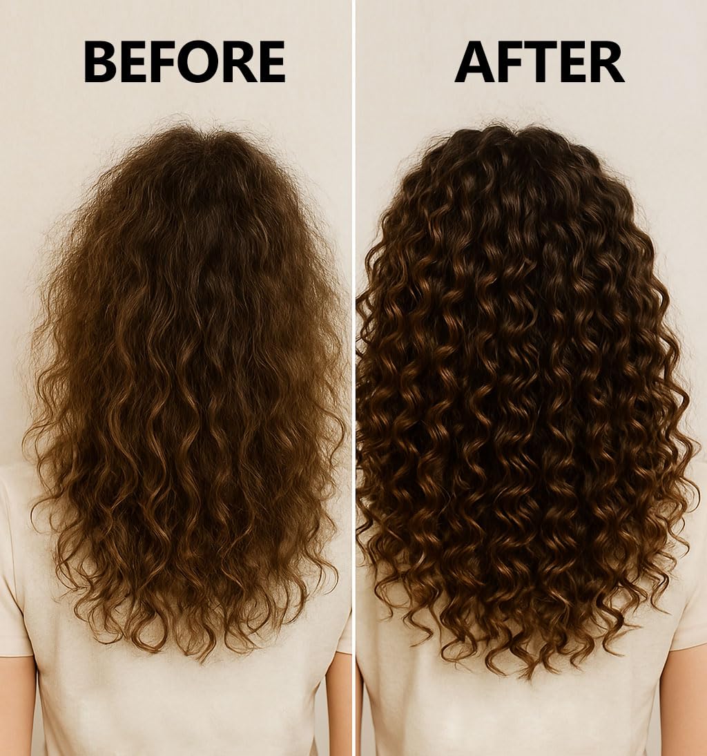 Wellness Premium Products Organic Curl Defining Cream – 500ml Curl Cream for Curly Hair | Anti-Frizz, Plant-Based Hair Care with Hemp Seed Oil | Color Safe, Paraben-Free