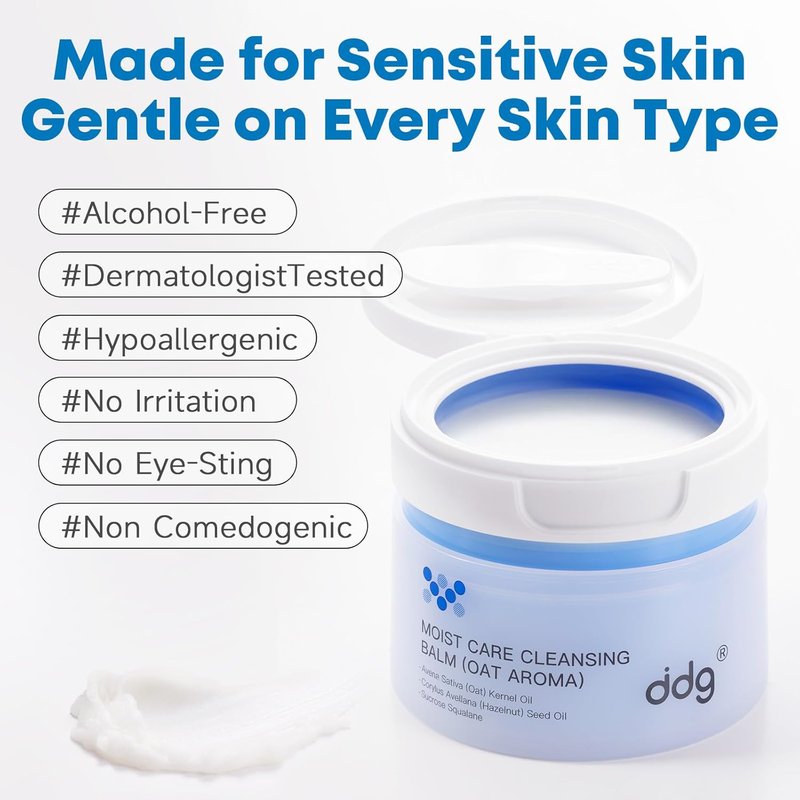 Cleansing Balm Makeup Remover for Sensitive Skin - Vegan Plant Oils, Nourishing Hydrating Formula | 3.38 fl oz / 100 ml