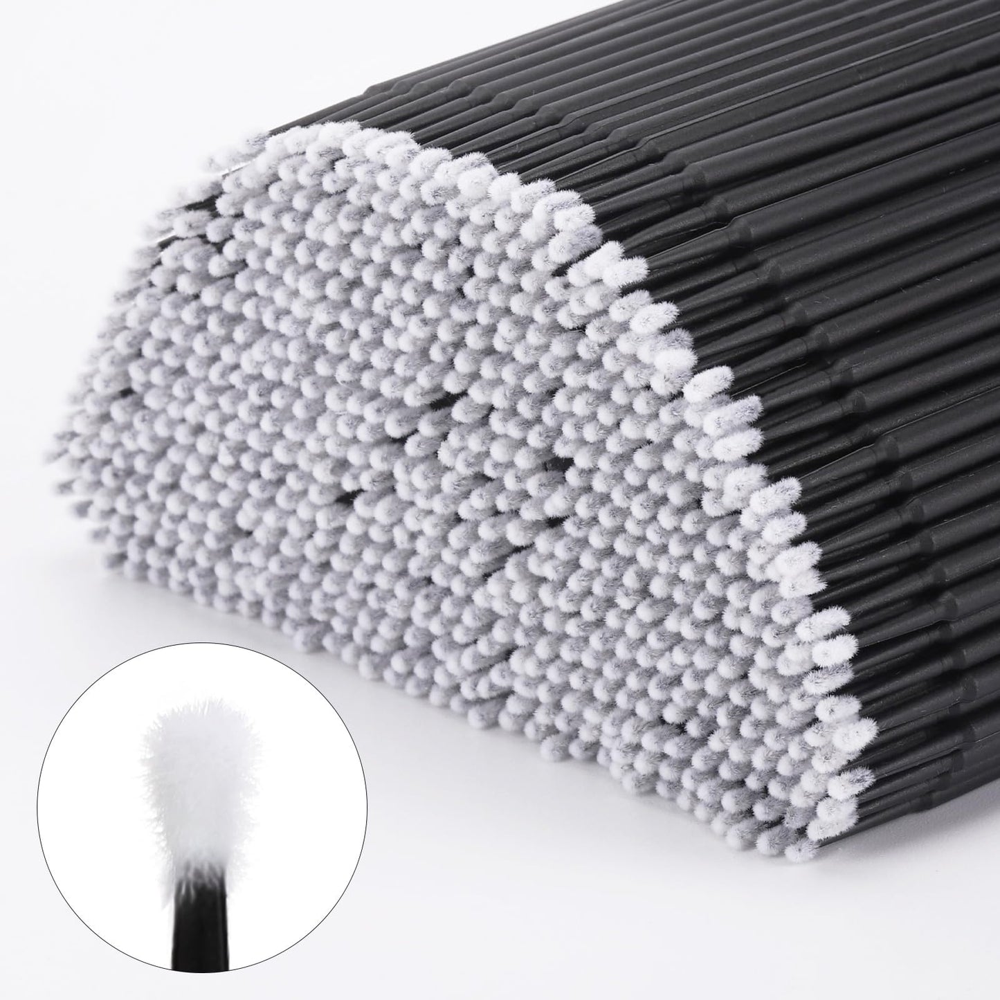 Tbestmax 1200 Pcs Micro Applicator Brush, Micro Swabs, Disposable Eye Lashes Mascara Wands for Eyelash Extension(Black)