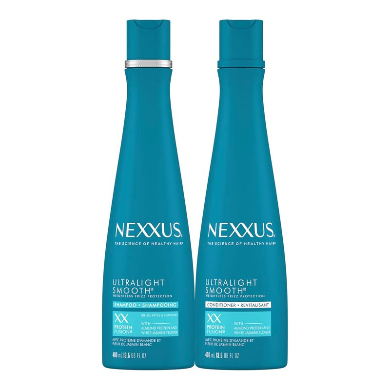 Nexxus Ultralight Weightless Shampoo & Conditioner Set - Smooth Frizz Control for Dry Hair | 13.5 oz (2-Pack)
