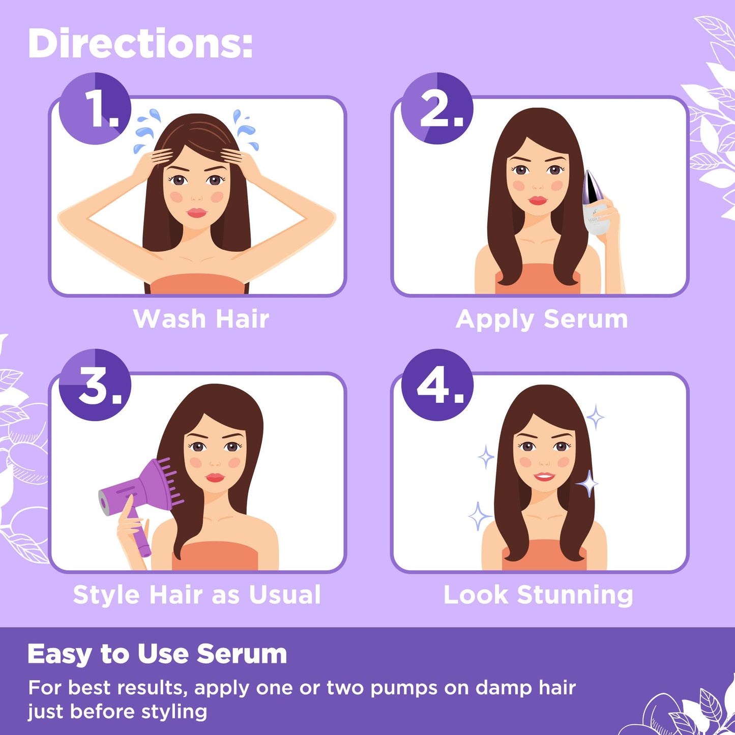 HerStyler Argan Oil, Marula Oil and Biotin Hair Serum Set