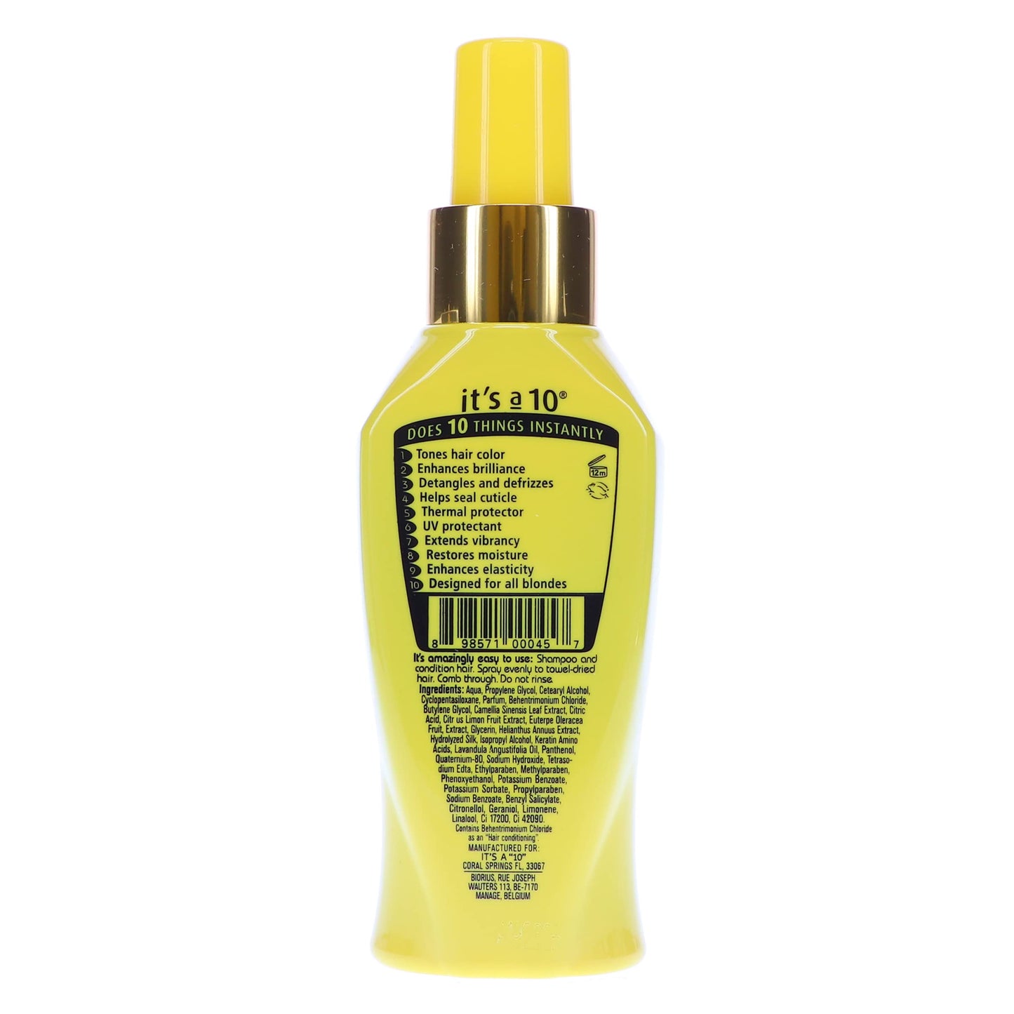 ITS A 10 by It's a 10 MIRACLE LEAVE IN PRODUCT FOR BLONDES 4 OZ (Package Of 2)