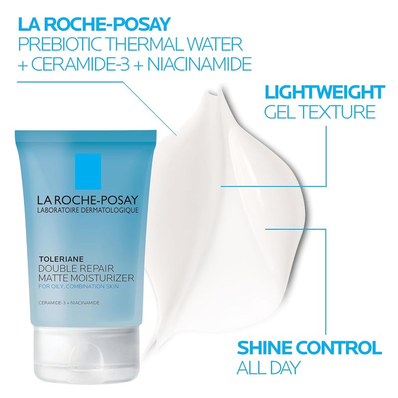 La Roche-Posay Acne Skin Care Set - Toleriane Moisturizer & Effaclar Gel Cleanser | 75ml & 100ml
