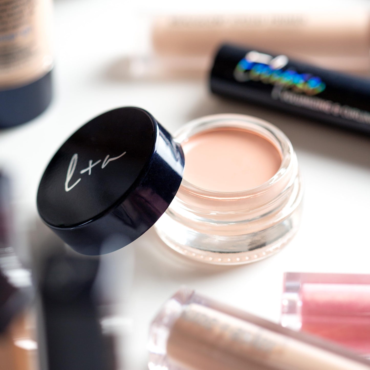 Lune+Aster Undereye Corrector - Creamy Balm for Dark Circles to Brighten, Smooth, and Hydrate | Formulated with Hyaluronic Acid, Vitamins C + E | Sponge, Brush & Fingertip-Friendly | Made in USA