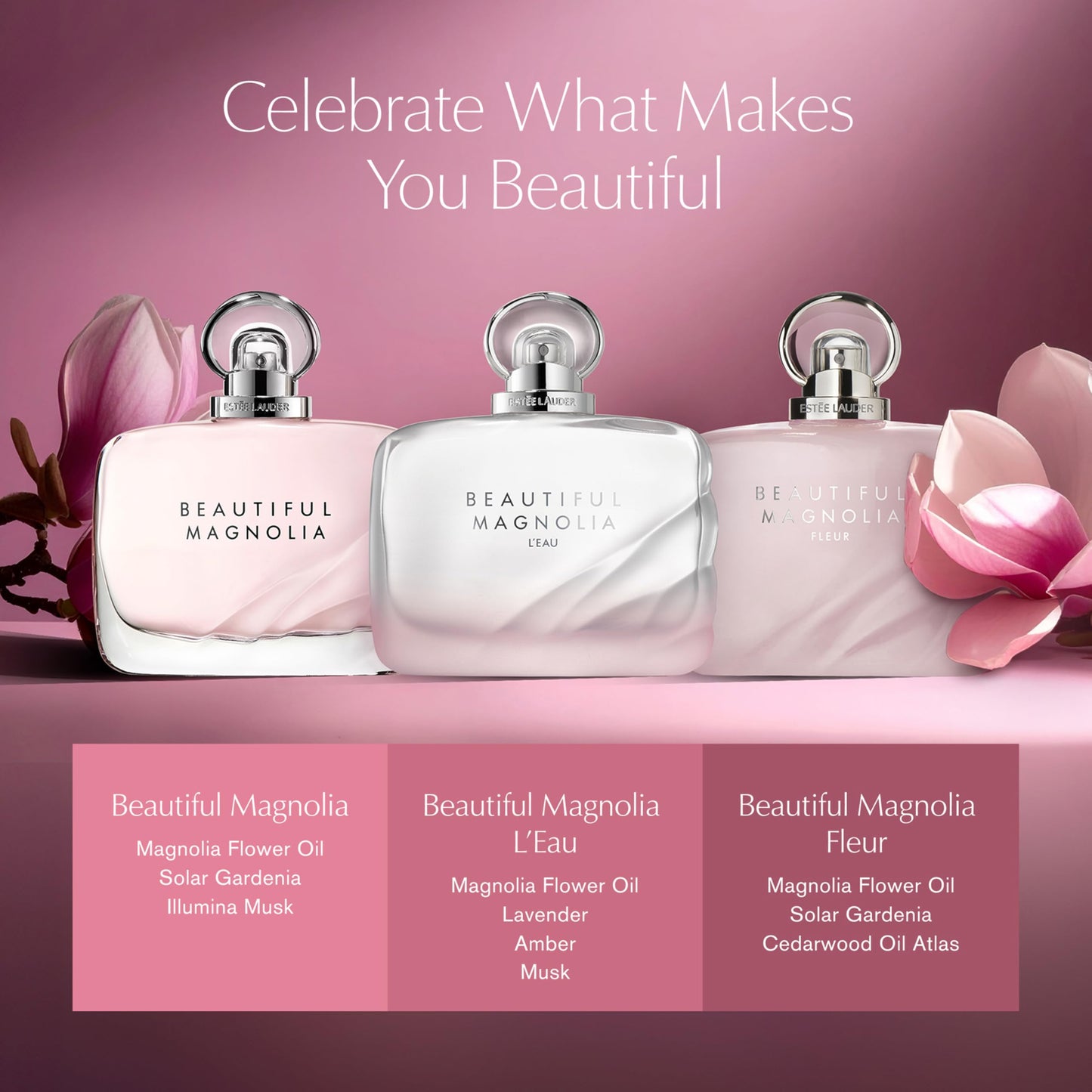 Estée Lauder Beautiful Magnolia Fleur Eau de Parfum Spray with Notes of Lush Magnolia, Solar Gardenia Accord & Serene Cedarwood | Perfumes for Women, 1.7 Fl Oz