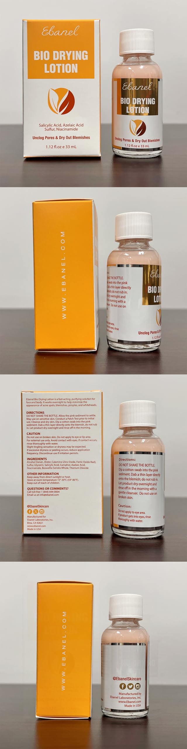 Ebanel Bio Drying Lotion Blemish Spot Solution for Face & Body