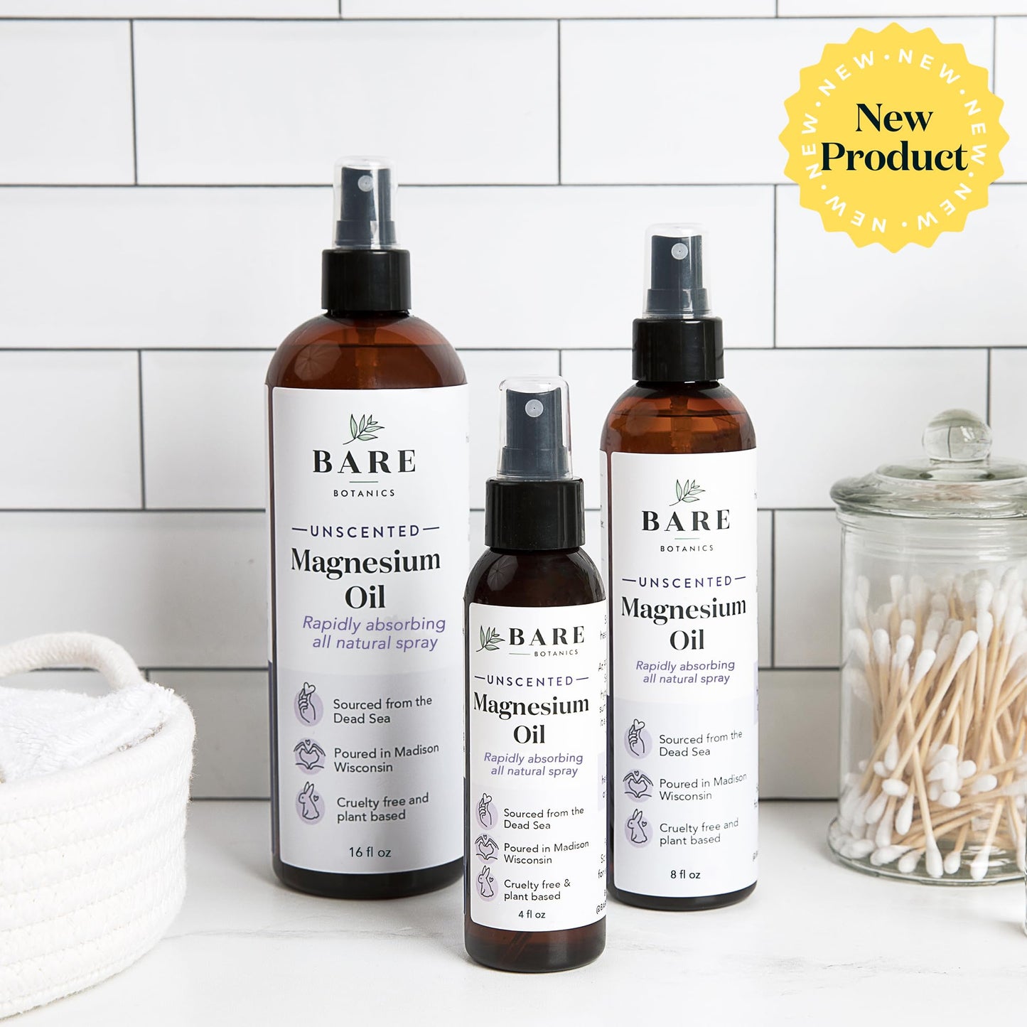 Bare Botanics Coconut Vanilla Body Salt Scrub + Magnesium Oil Spray