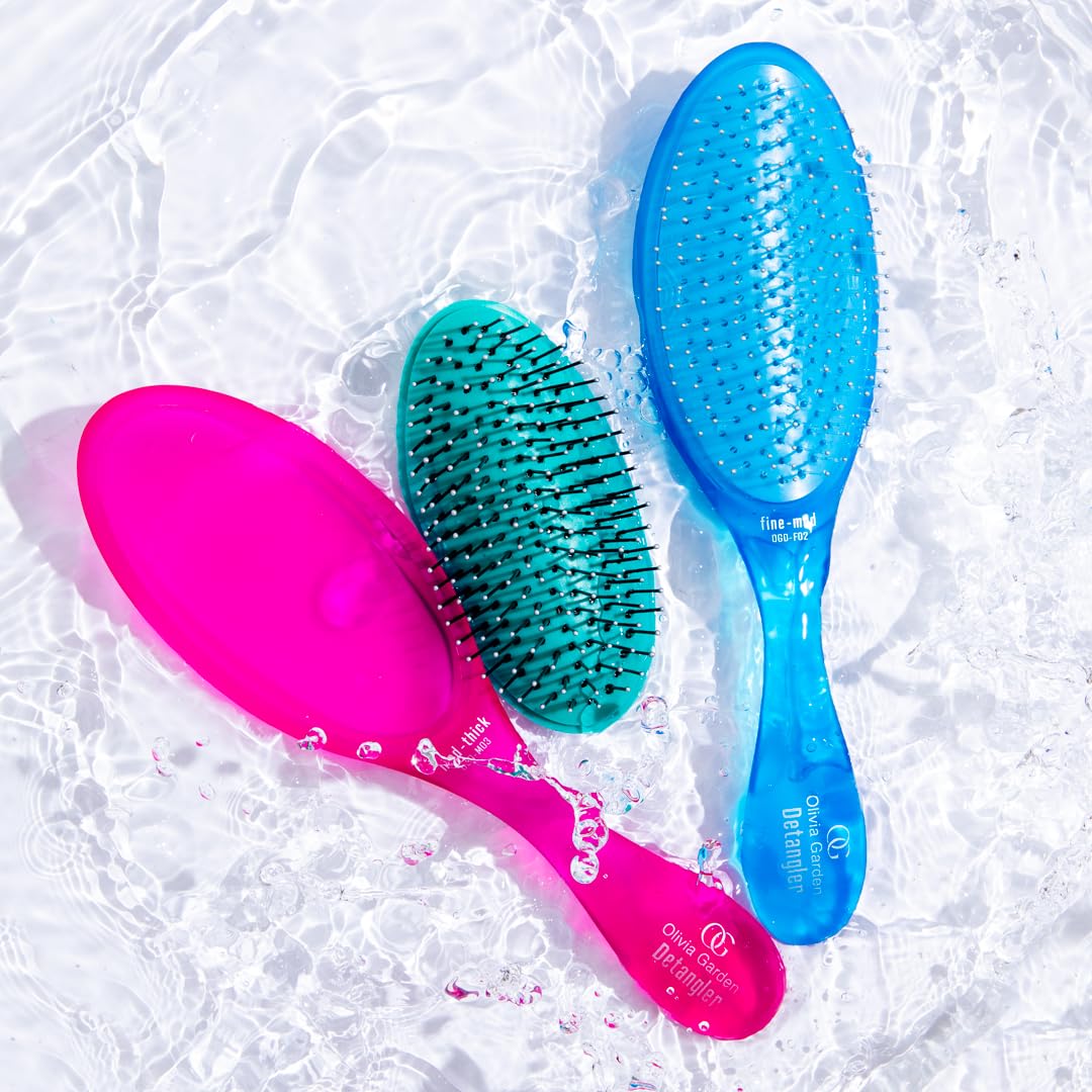 Olivia Garden Detangler Brush - Perfect for Medium to Thick Hair | Ideal for Women, Men & Kids