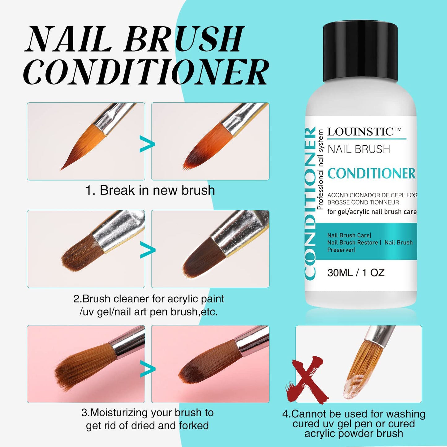 Gel Polish Remover & Cuticle Oil for Nails & Gel Nail Brush Cleaner & Colorful Nail Polish Remover Tools & Glass