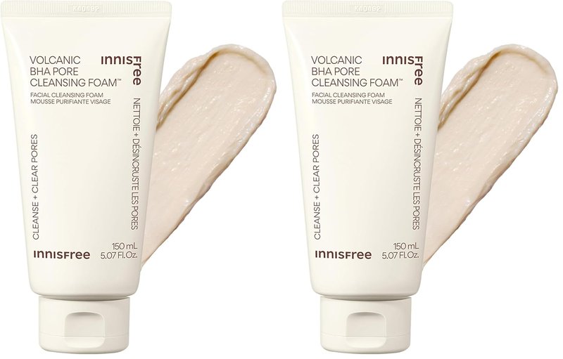 Innisfree Volcanic BHA Pore Cleansing Foam | Korean Face Wash with Salicylic Acid for Oil Control & Deep Clean
