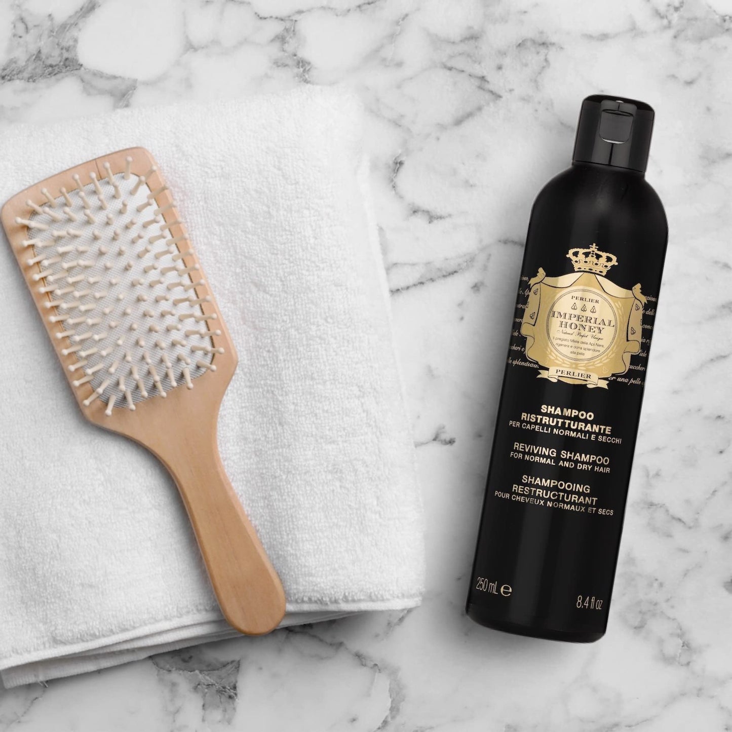 Perlier Imperial Honey Shampoo - Luxurious Moisturizing Shampoo For Regular, Dry, Or Itchy Scalps, Help Curl And Shine Your Hair With Imperial Honey Hydrating Shampoo 8.4 Fl Oz, 250 ml