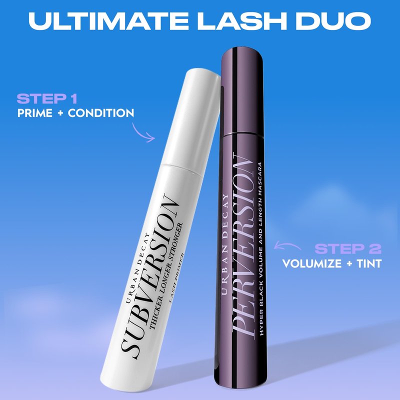 Urban Decay Perversion Volumizing Mascara - Intense Black Lengthening Mascara, Smudge-Resistant, Flake-free, Buildable Lash Volume & Length, Curling & Separating, Vegan Formula - 0.34 fl oz