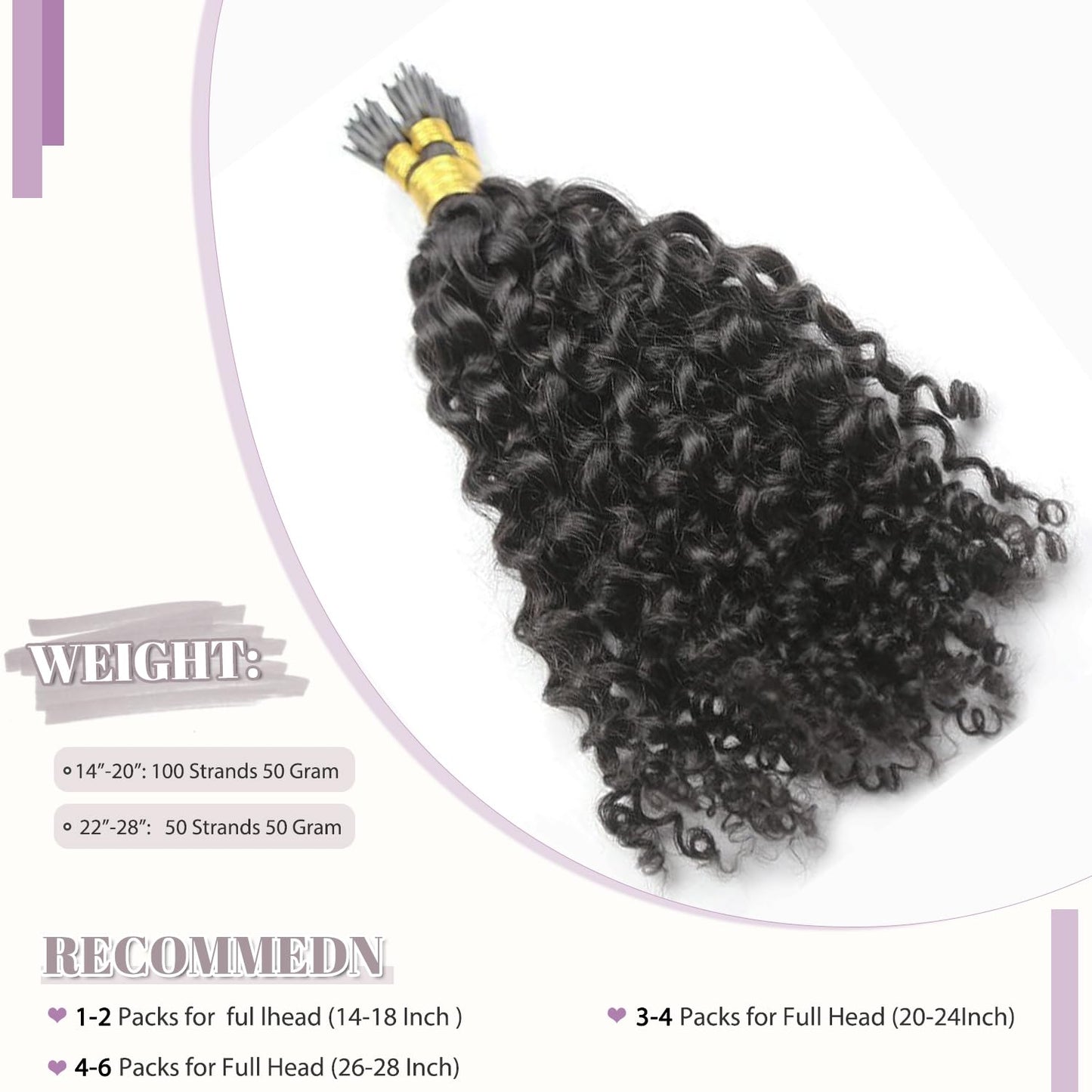 I Tip Hair Extension Human Hair 22 Inch Pre Bonded Real Hair Extensions Natural Black I Tip Cold Fusion Stick In Remy Keratin Itip Hairs Extension Invisible Microlink 50g/50 Strands for Women