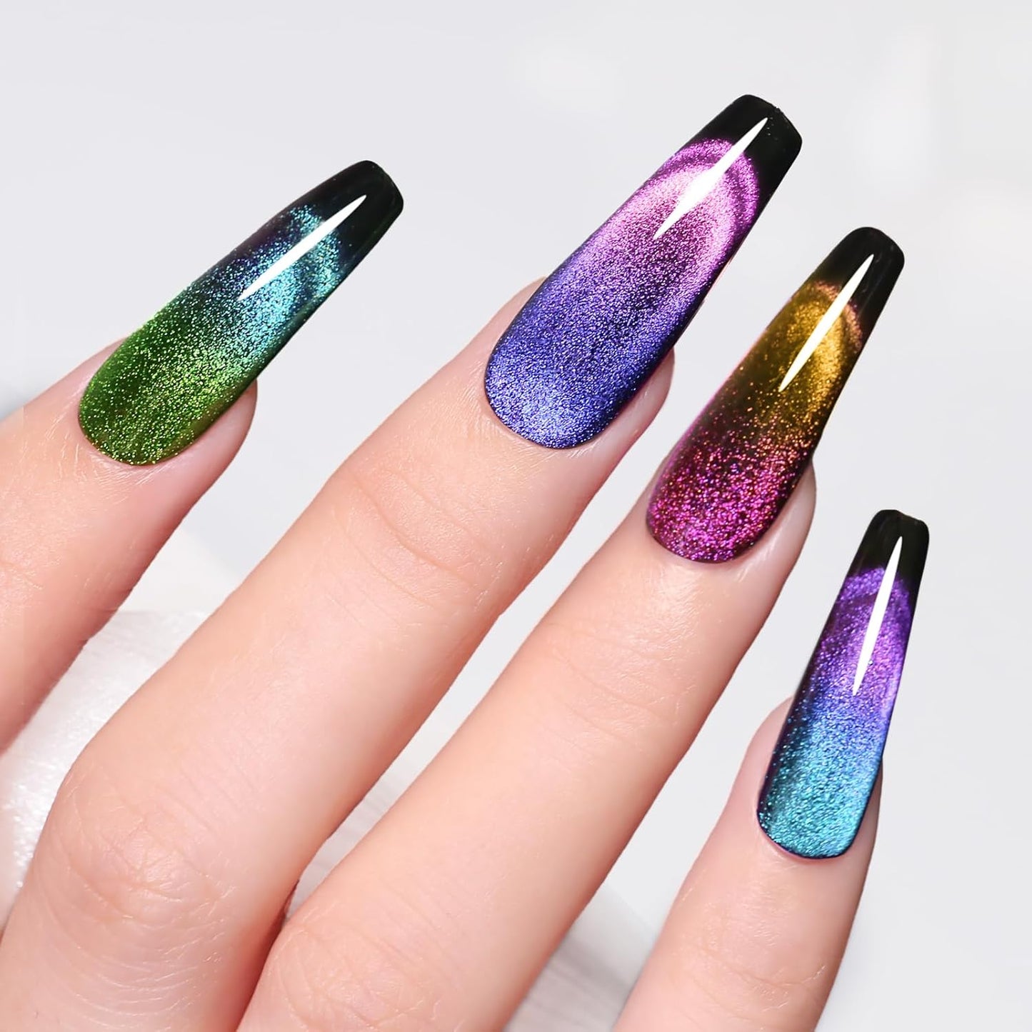 Cat Eye Gel Nail Polish Kit - 6 Pcs 9D Long Lasting Soak Off UV LED | Perfect for Nail Art & DIY at Home