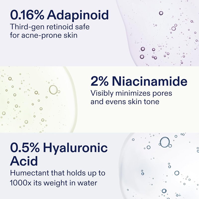 Skinfix Adapinoid Gel - Retinoid Serum for Acne-Prone Skin with Niacinamide | 1 oz - Reduces Redness & Improves Breakouts
