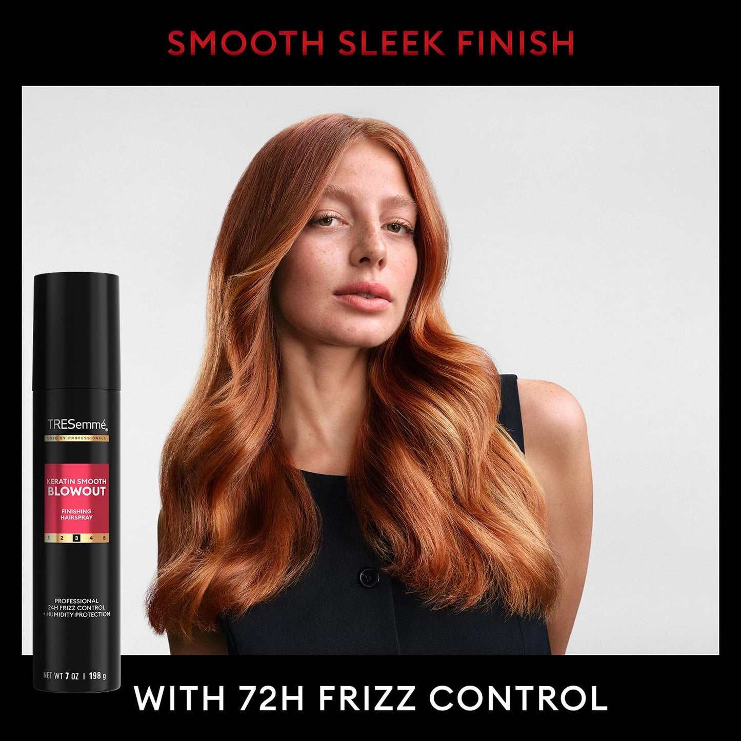 TRESemmé Keratin Smooth Blowout Hair Styling Bundle – Mousse + Finishing, Protecting Heat & Shine Sprays, Frizz Control