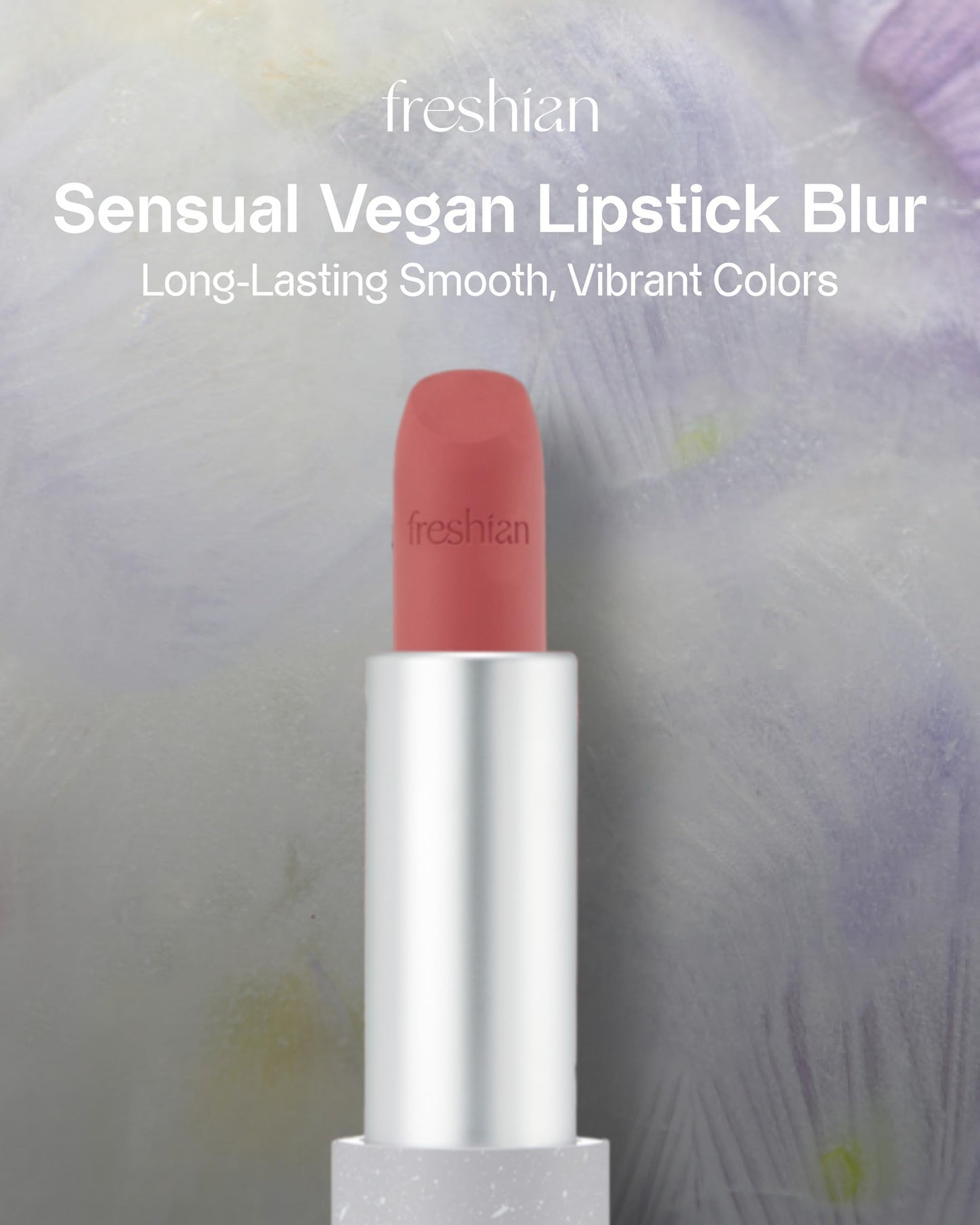 FRESHIAN Sensual Vegan Lipstick Blur (08 Sensitive, 0.12oz) - Long-Lasting Formula, Lightweight Matte Lipstick, Korean Makeup. Shea Cocoa Butter, Vegan.