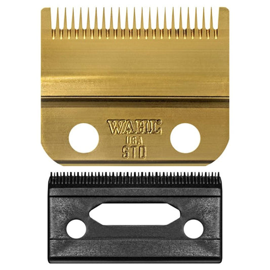 Wahl Professional Stagger Tooth Gold Bladeset - High-Precision DLC & Titanium Coated Replacement Blade | Fits Cordless Magic Clip 8148 & 8509