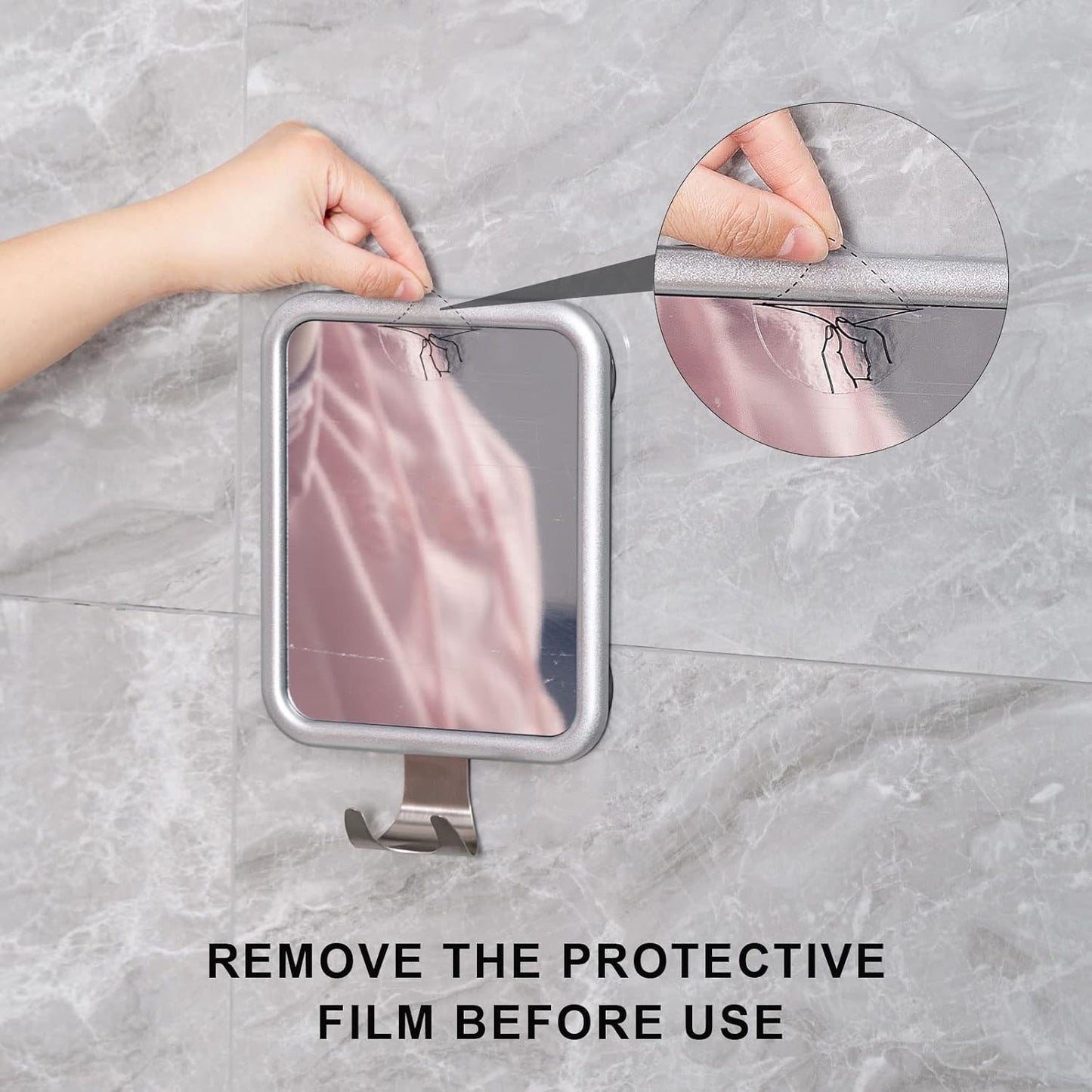 Fogless Shower Mirror for Shaving - Anti-Fog Design | Perfect for Glass Doors
